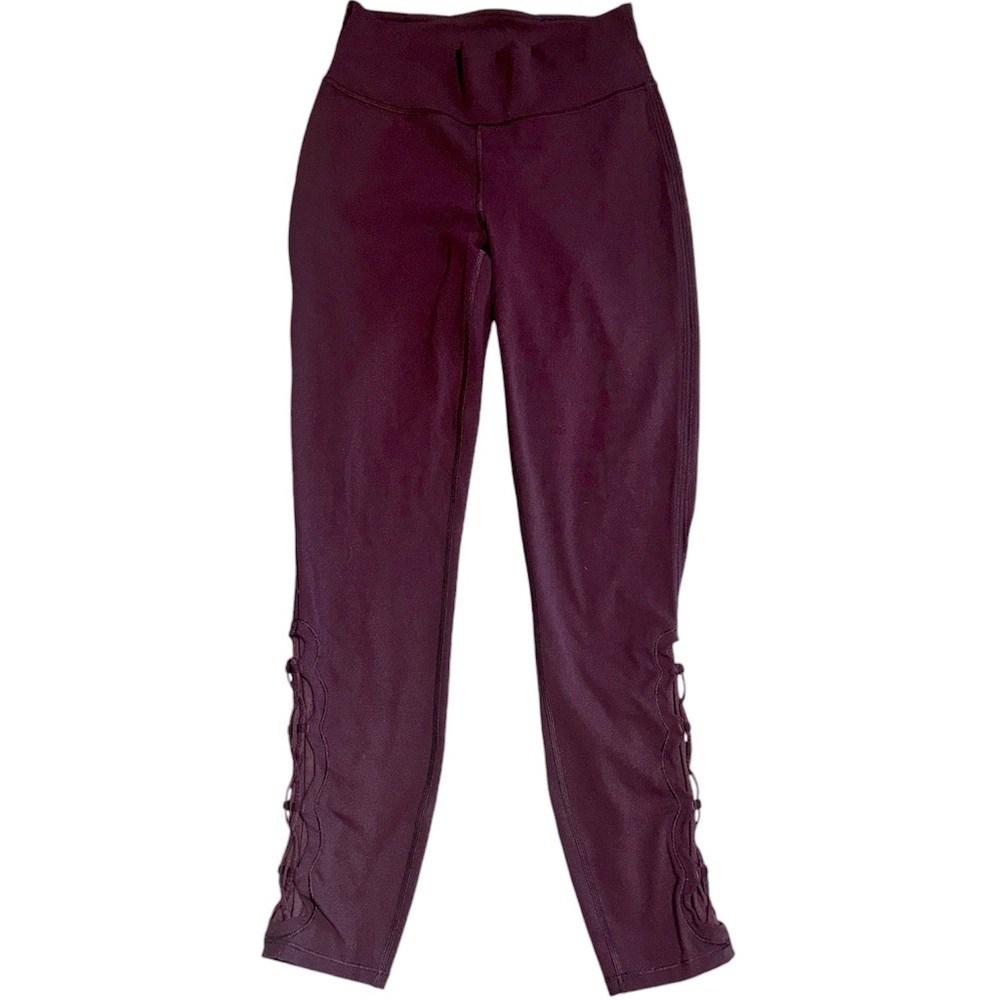 Lululemon “Tied To It 7/8 Tight 25" in the color “Black Cherry” sz 6